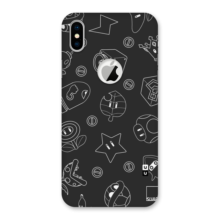 Face Mishchief Back Case for iPhone X Logo Cut