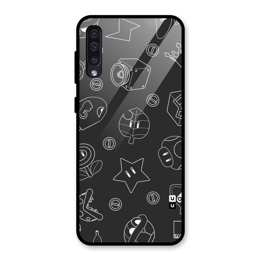 Face Mishchief Glass Back Case for Galaxy A30s