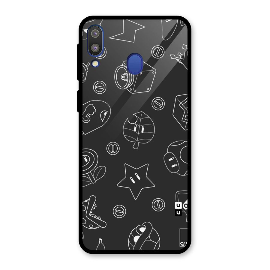 Face Mishchief Glass Back Case for Galaxy M20