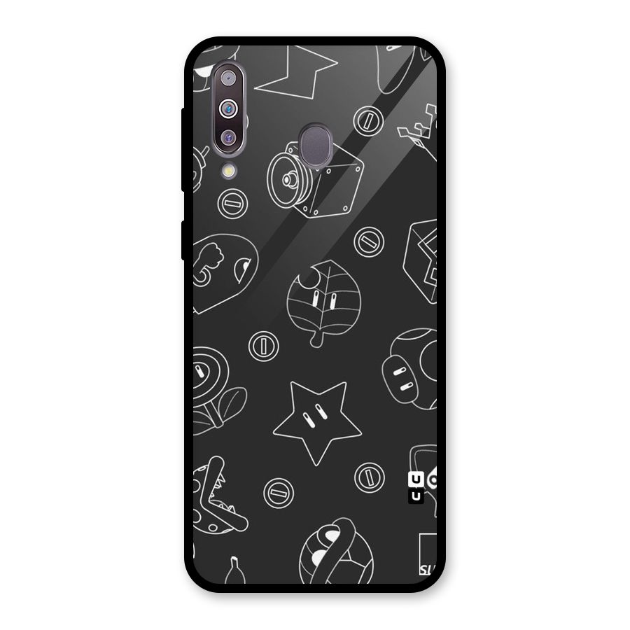 Face Mishchief Glass Back Case for Galaxy M30