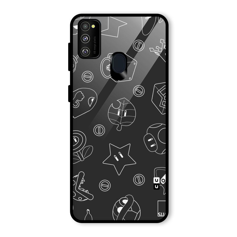 Face Mishchief Glass Back Case for Galaxy M30s