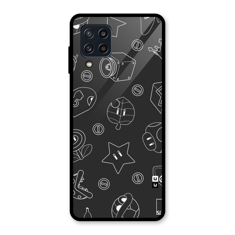 Face Mishchief Glass Back Case for Galaxy M32