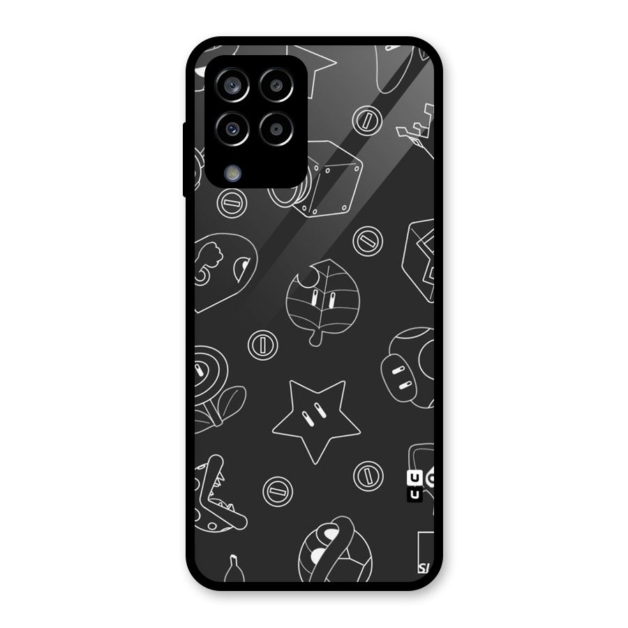 Face Mishchief Glass Back Case for Galaxy M33