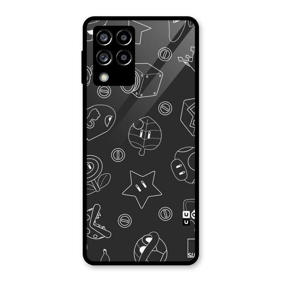 Face Mishchief Glass Back Case for Galaxy M53 5G