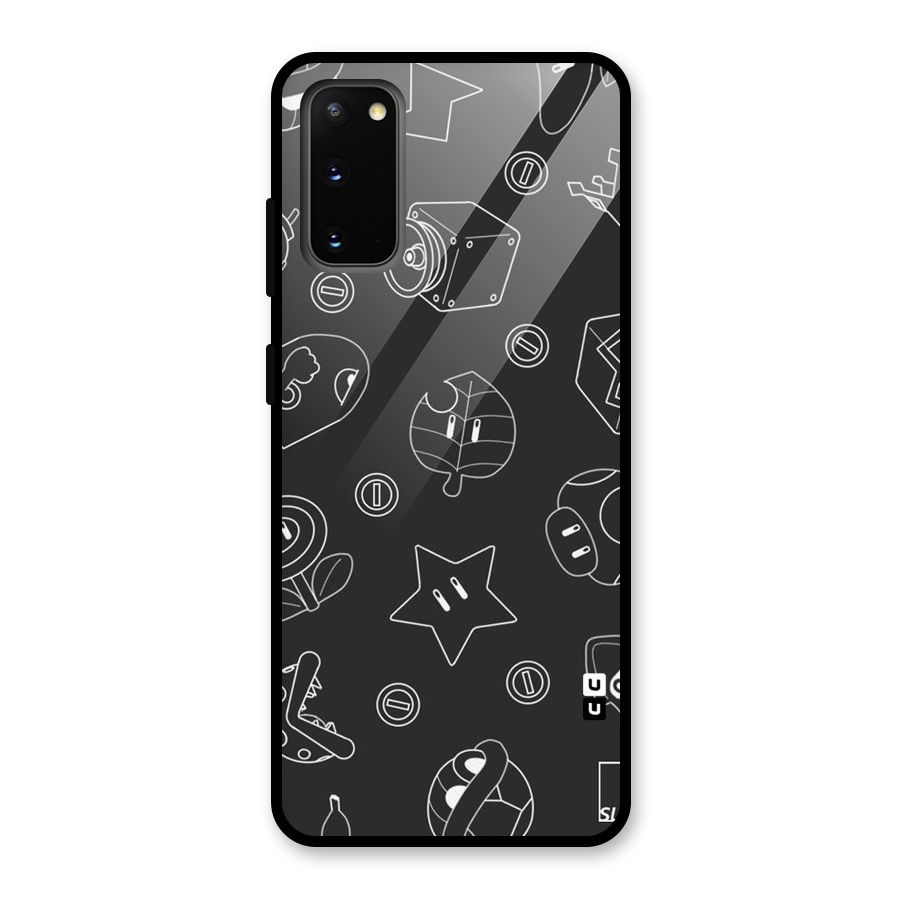 Face Mishchief Glass Back Case for Galaxy S20