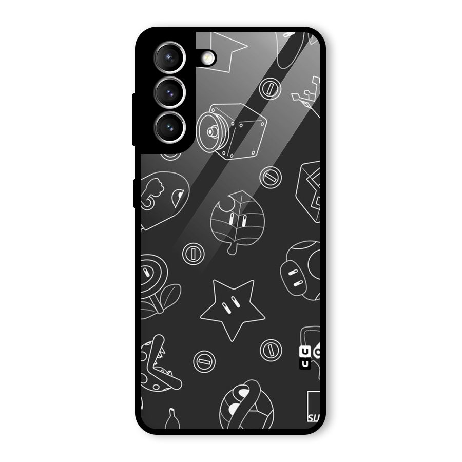 Face Mishchief Glass Back Case for Galaxy S21 5G