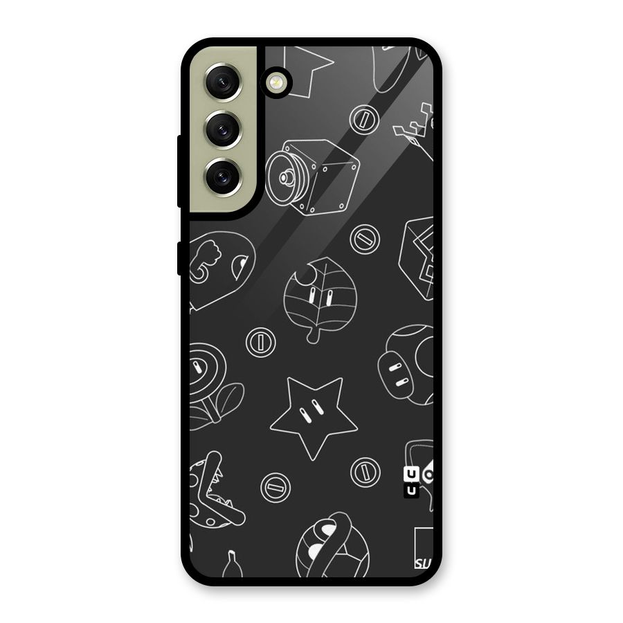 Face Mishchief Glass Back Case for Galaxy S21 FE 5G