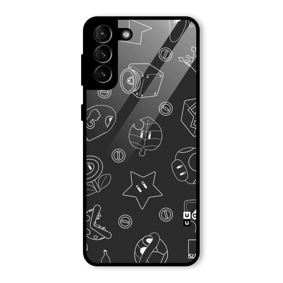 Face Mishchief Glass Back Case for Galaxy S21 Plus