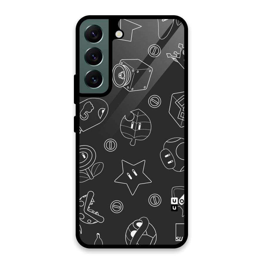 Face Mishchief Glass Back Case for Galaxy S22 5G