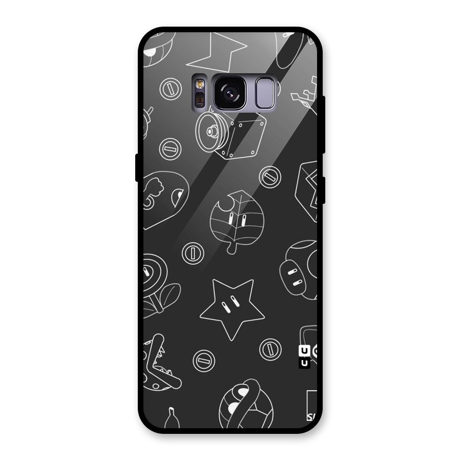 Face Mishchief Glass Back Case for Galaxy S8