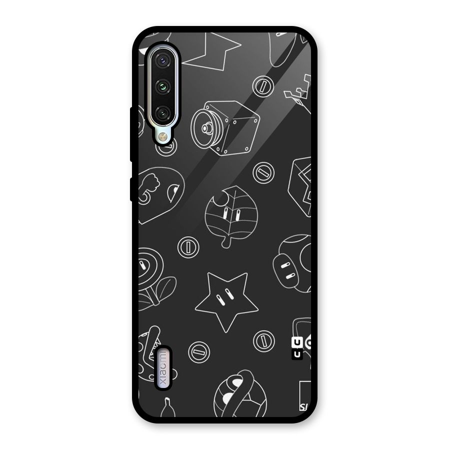 Face Mishchief Glass Back Case for Mi A3