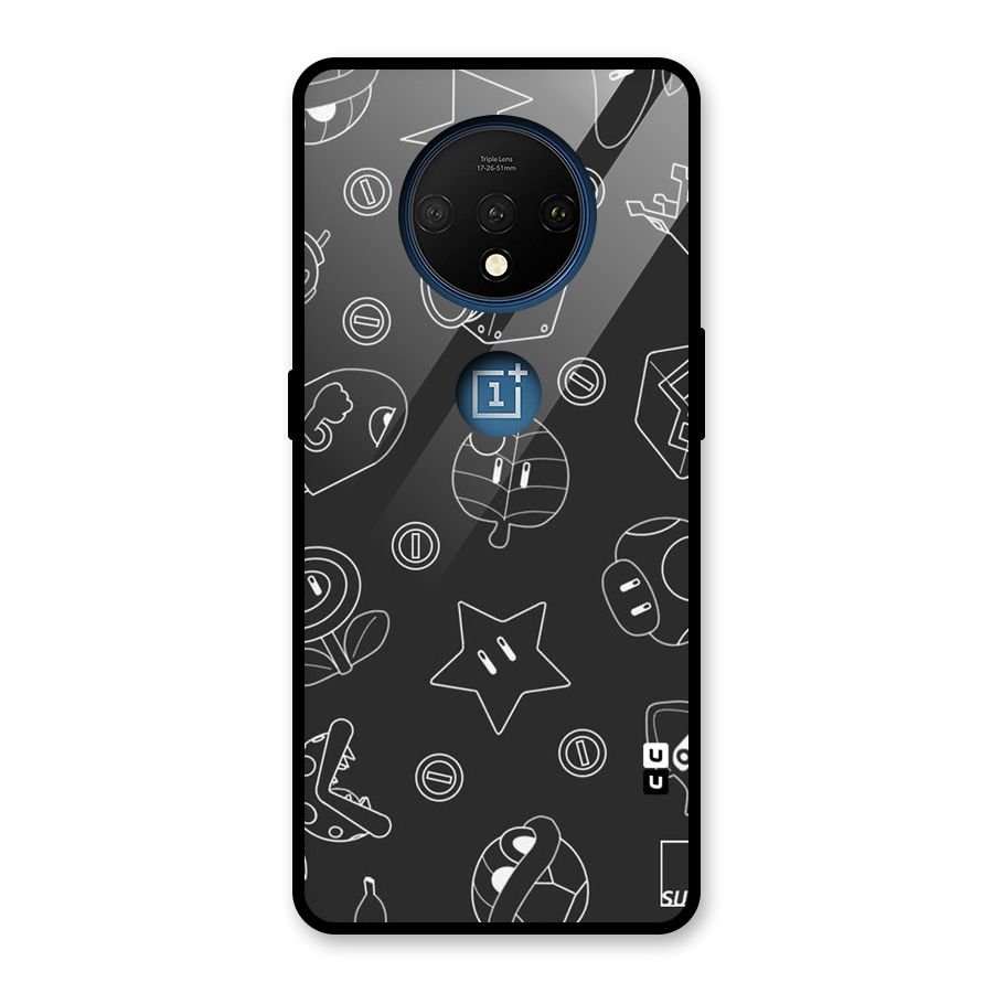 Face Mishchief Glass Back Case for OnePlus 7T
