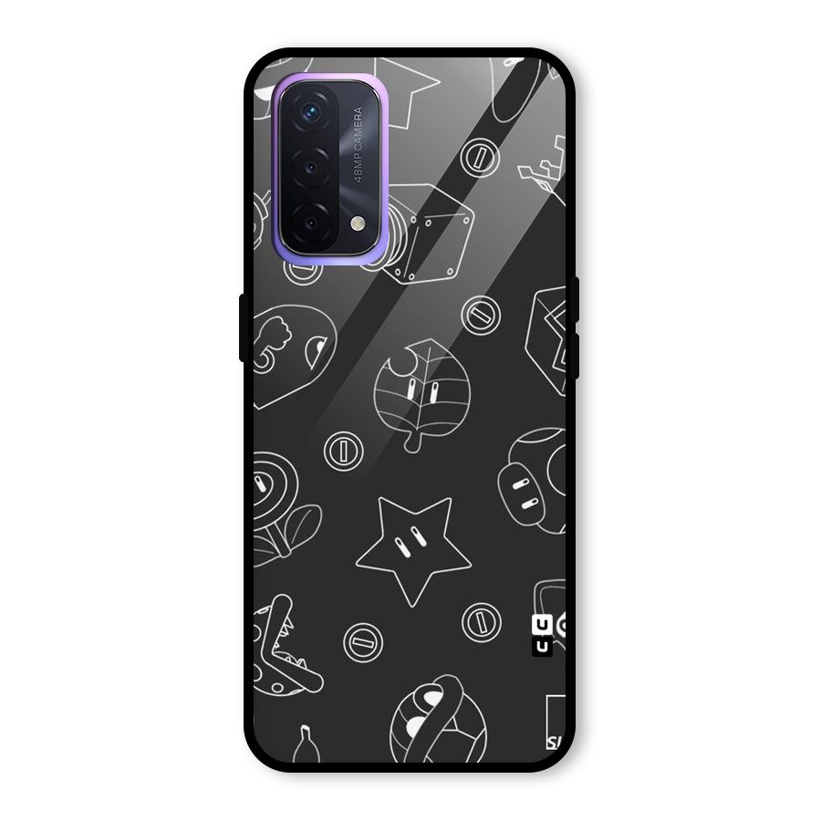 Face Mishchief Glass Back Case for Oppo A74 5G