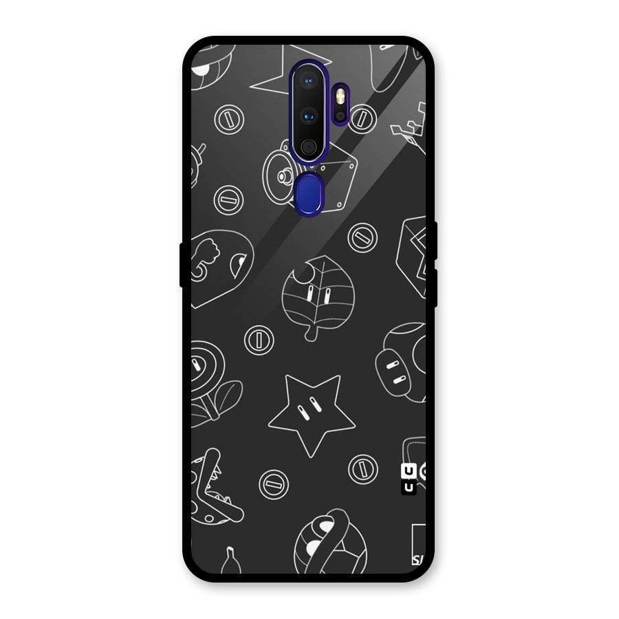 Face Mishchief Glass Back Case for Oppo A9 (2020)