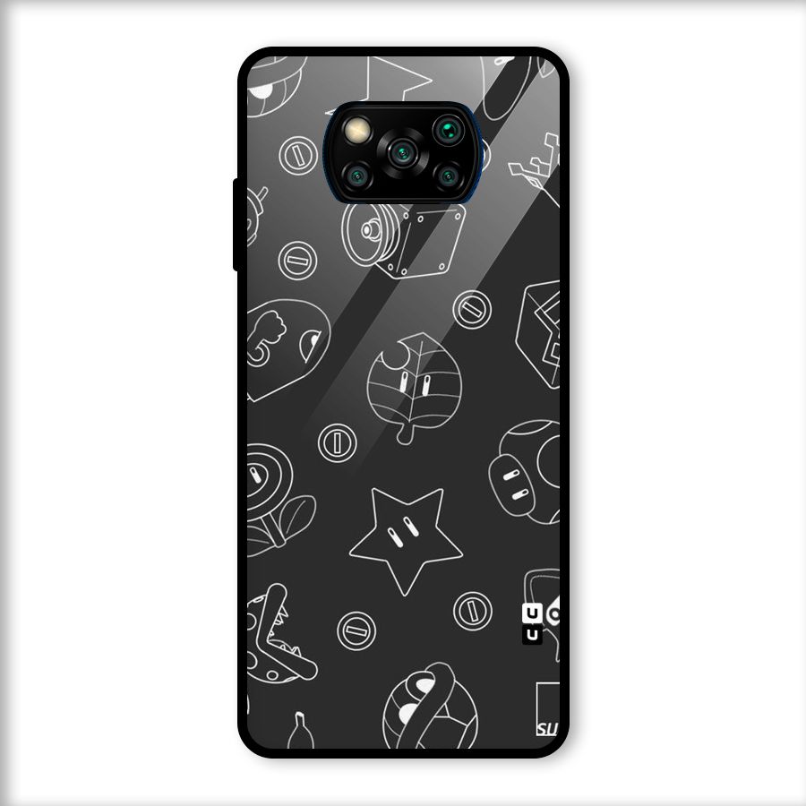 Face Mishchief Glass Back Case for Poco X3