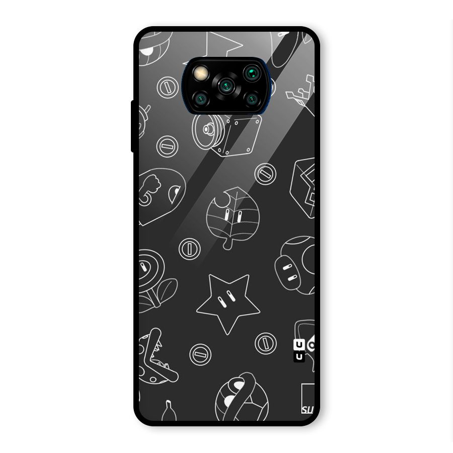 Face Mishchief Glass Back Case for Poco X3 Pro