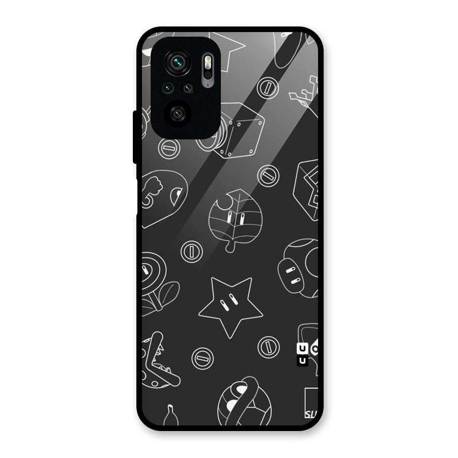 Face Mishchief Glass Back Case for Redmi Note 10S