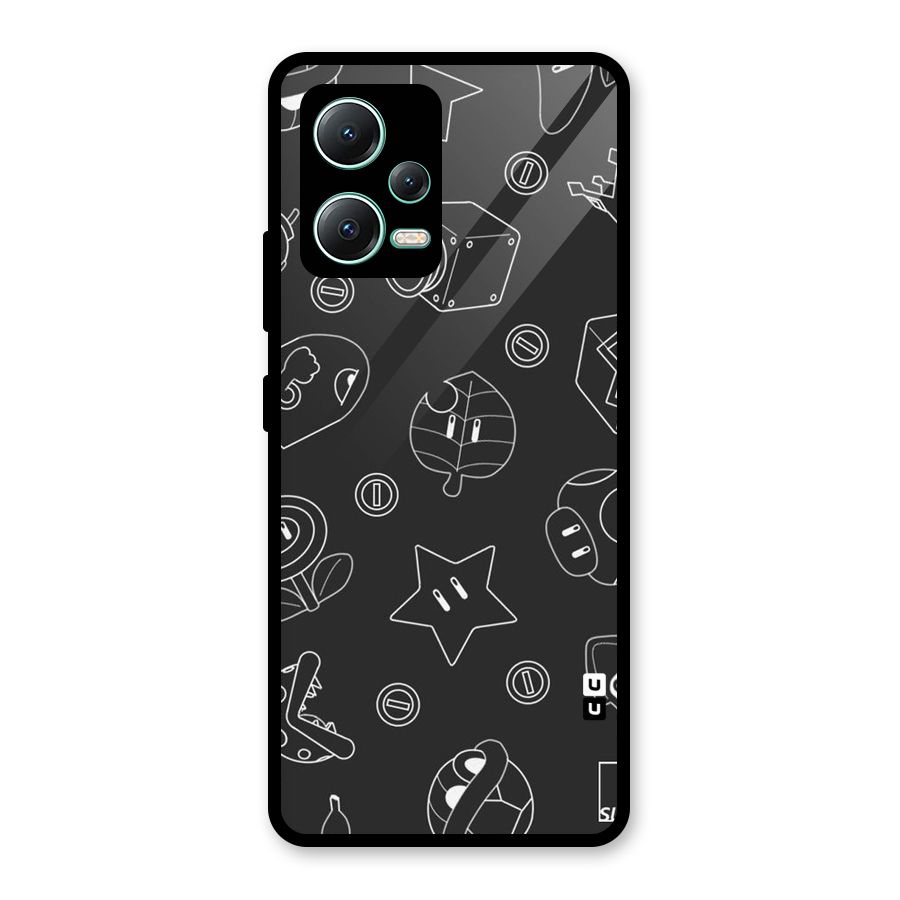 Face Mishchief Glass Back Case for Redmi Note 12 5G