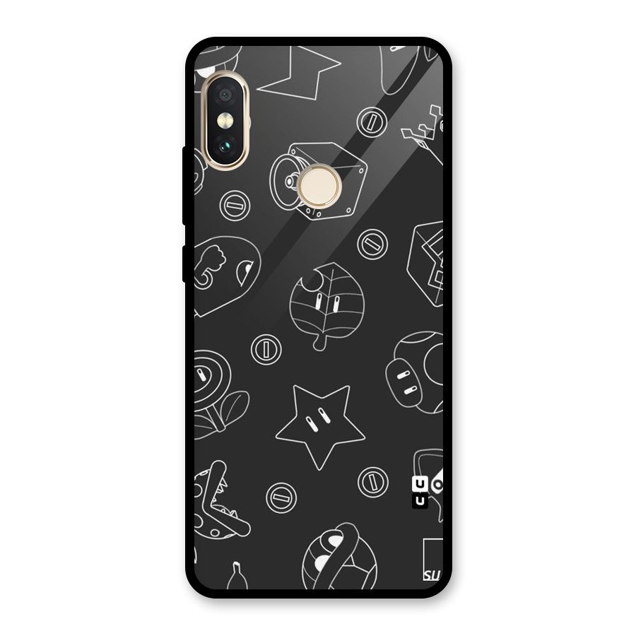 Face Mishchief Glass Back Case for Redmi Note 5 Pro