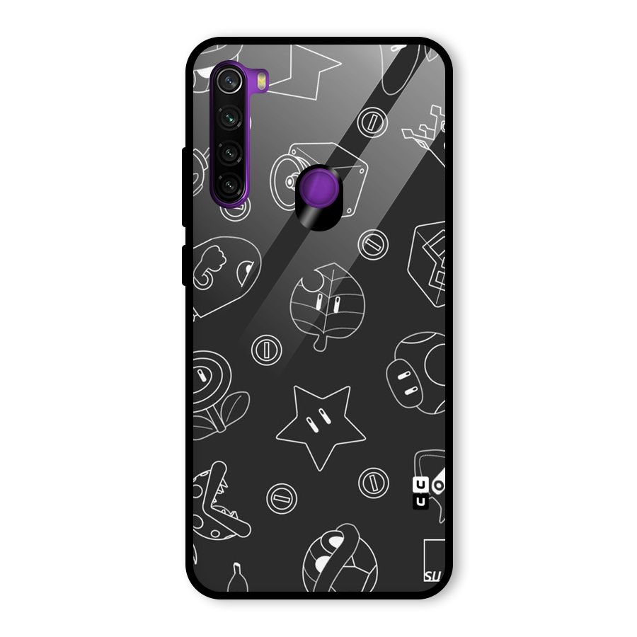 Face Mishchief Glass Back Case for Redmi Note 8