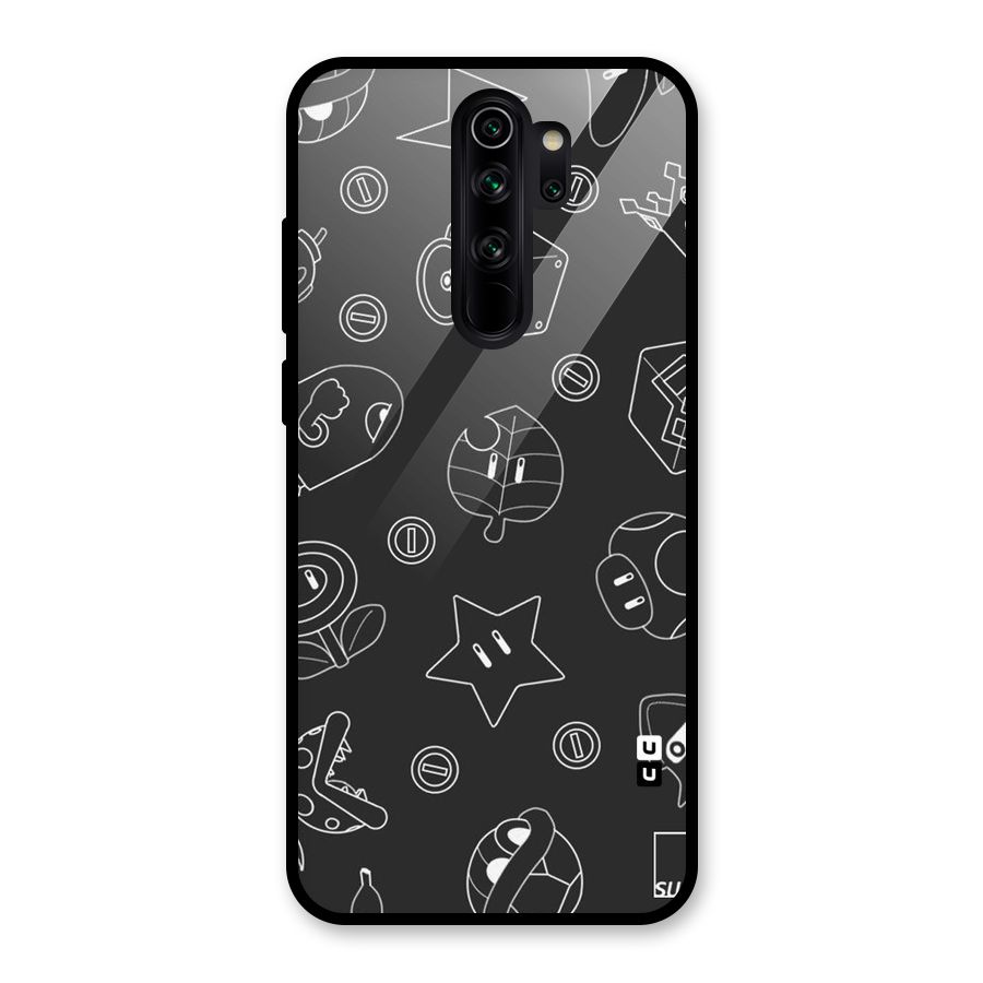 Face Mishchief Glass Back Case for Redmi Note 8 Pro