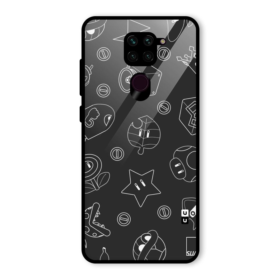 Face Mishchief Glass Back Case for Redmi Note 9