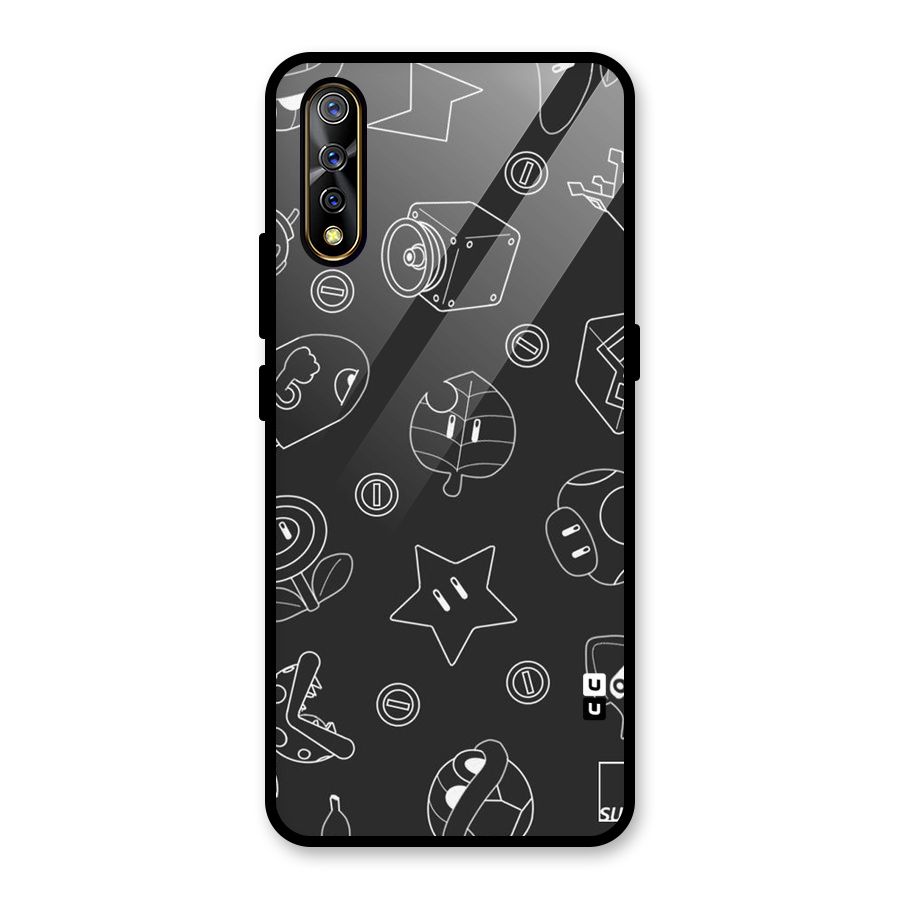 Face Mishchief Glass Back Case for Vivo S1