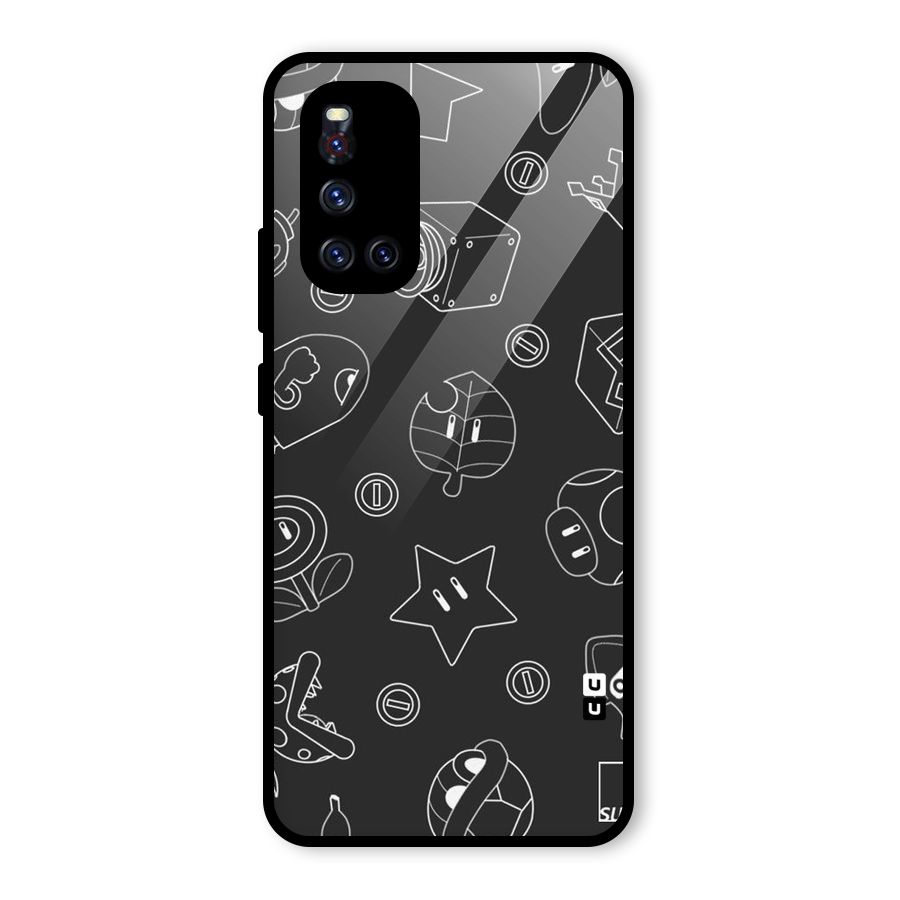 Face Mishchief Glass Back Case for Vivo V19