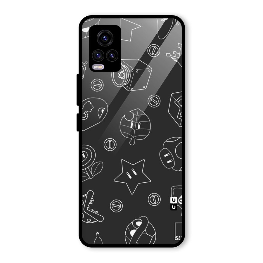 Face Mishchief Glass Back Case for Vivo V20