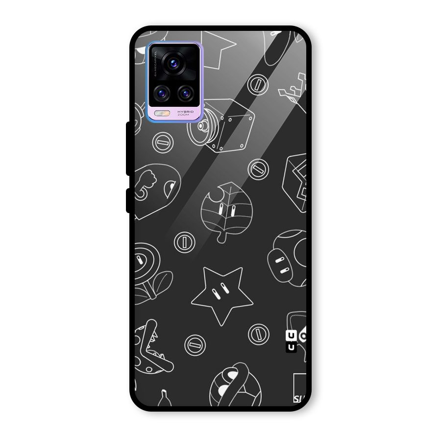 Face Mishchief Glass Back Case for Vivo V20 Pro