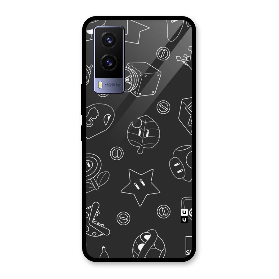 Face Mishchief Glass Back Case for Vivo V21e 5G