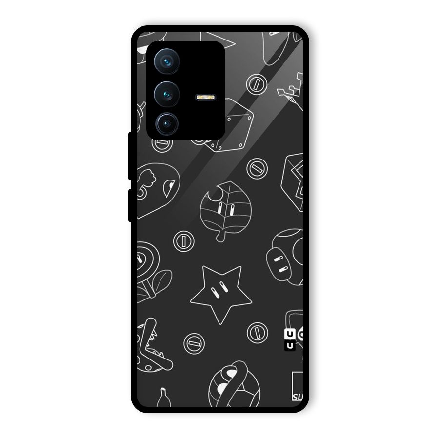 Face Mishchief Glass Back Case for Vivo V23 Pro