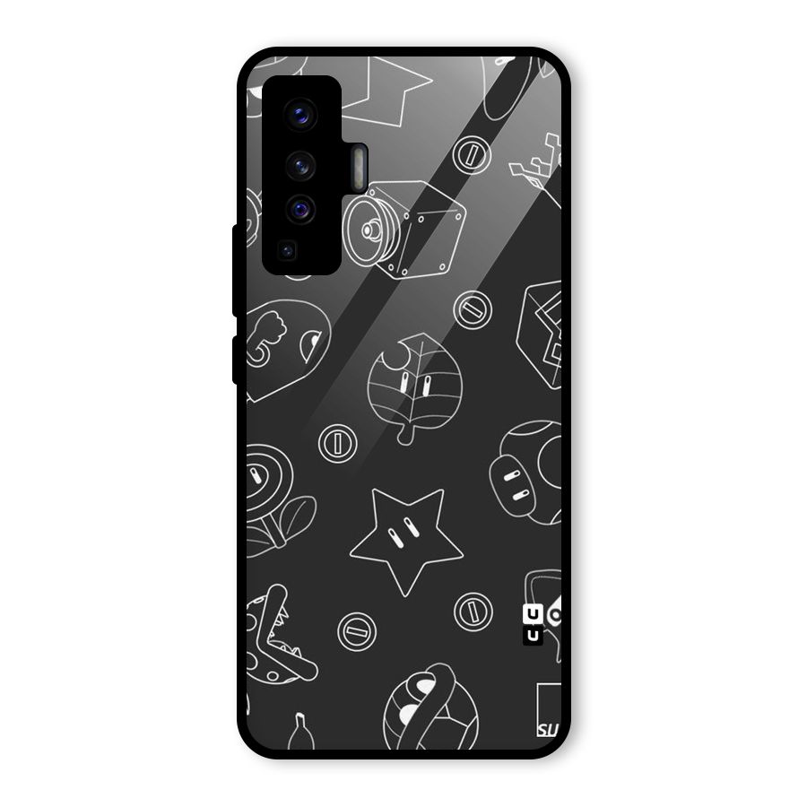 Face Mishchief Glass Back Case for Vivo X50