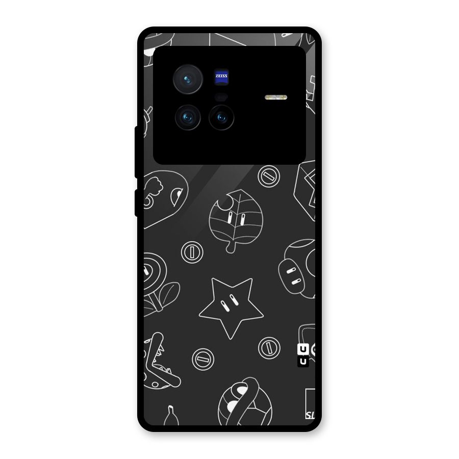 Face Mishchief Glass Back Case for Vivo X80