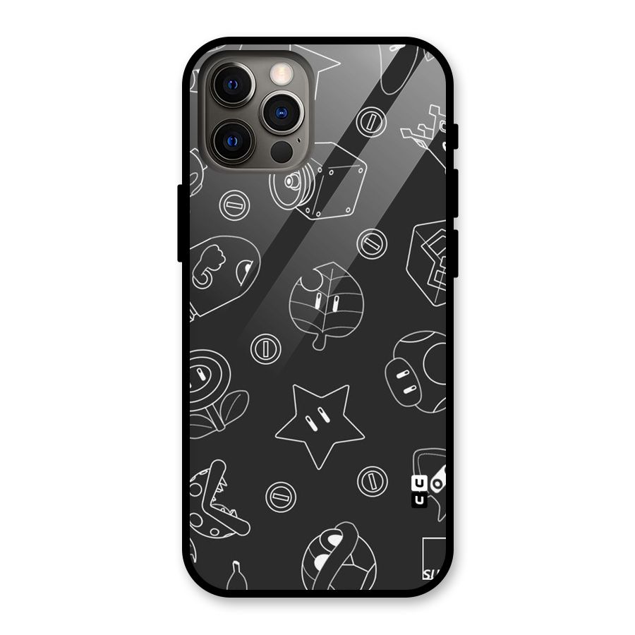 Face Mishchief Glass Back Case for iPhone 12 Pro