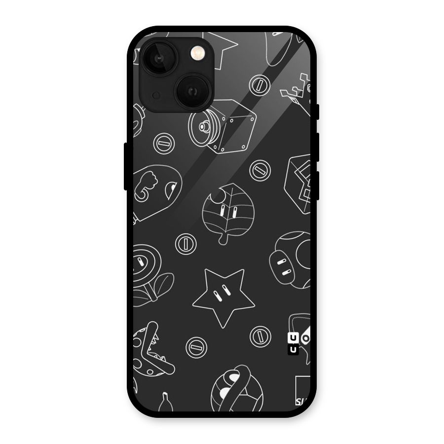 Face Mishchief Glass Back Case for iPhone 13