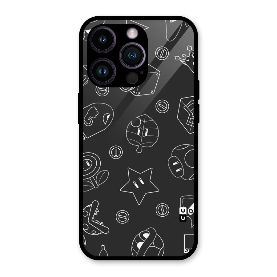 Face Mishchief Glass Back Case for iPhone 14 Pro