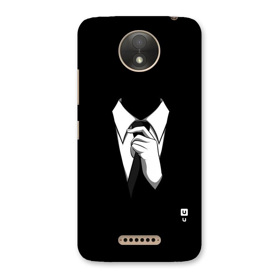 Faceless Gentleman Back Case for Moto C Plus