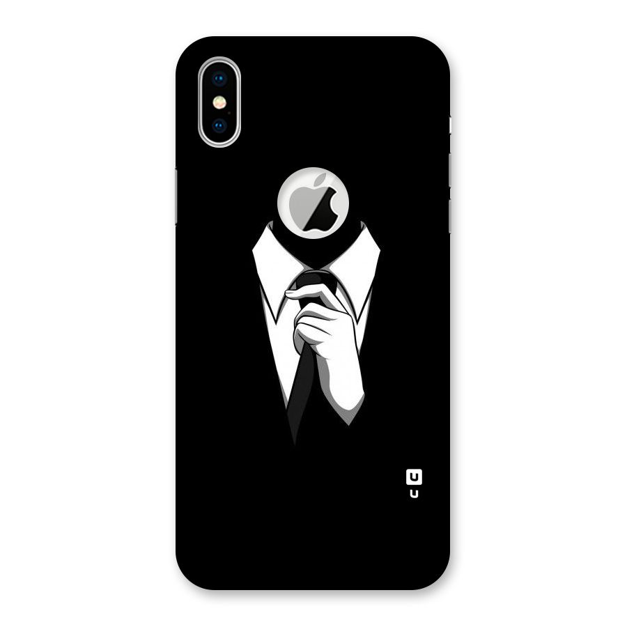 Faceless Gentleman Back Case for iPhone X Logo Cut