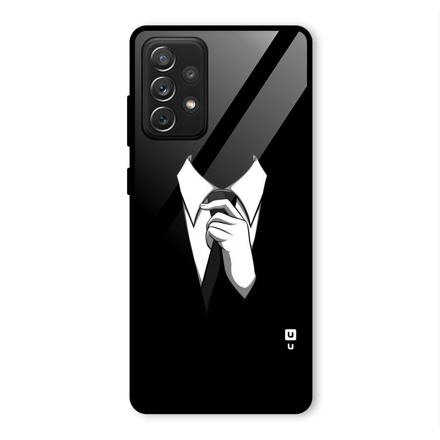 Faceless Gentleman Glass Back Case for Galaxy A72