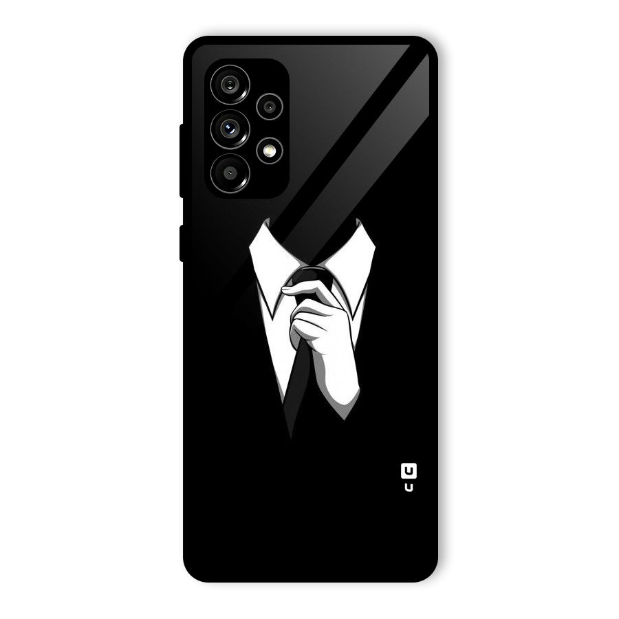 Faceless Gentleman Glass Back Case for Galaxy A73 5G
