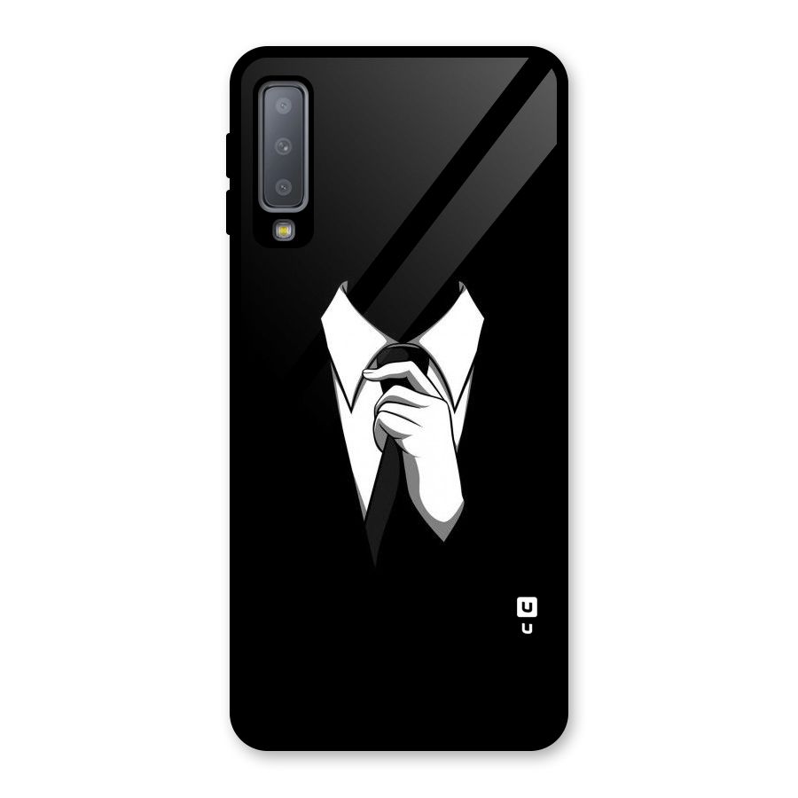 Faceless Gentleman Glass Back Case for Galaxy A7 (2018)