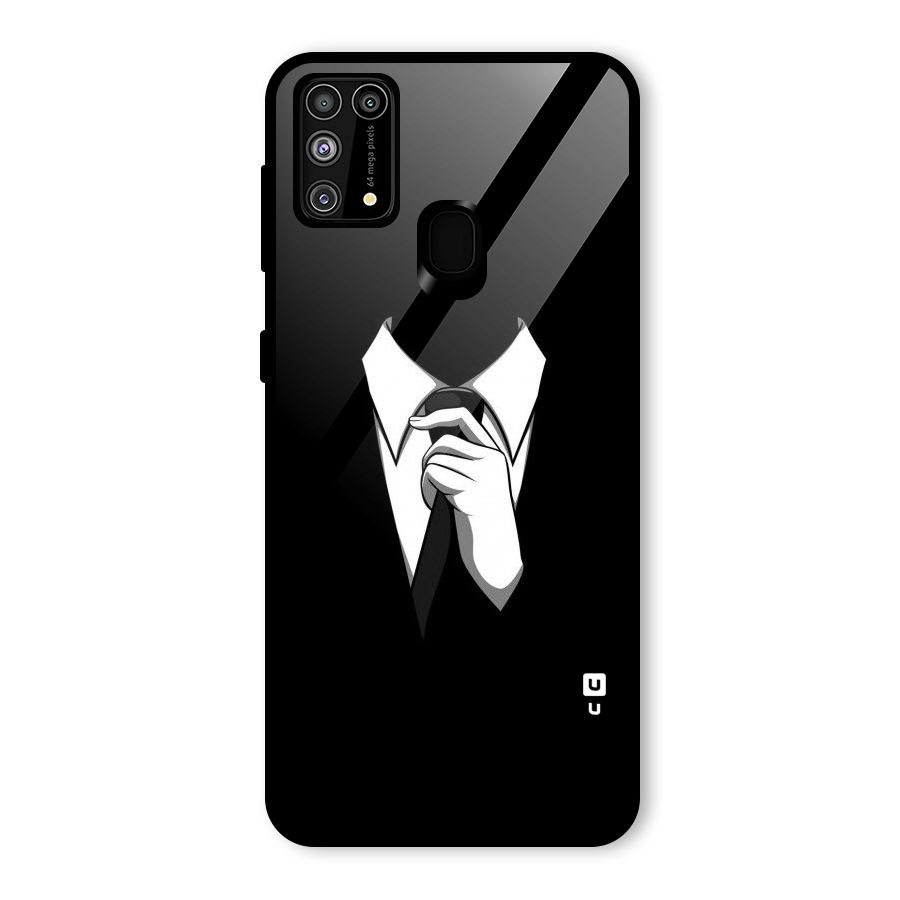 Faceless Gentleman Glass Back Case for Galaxy F41