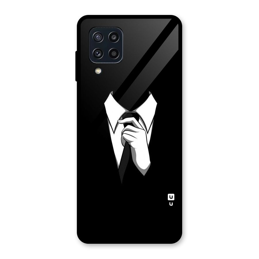Faceless Gentleman Glass Back Case for Galaxy M32
