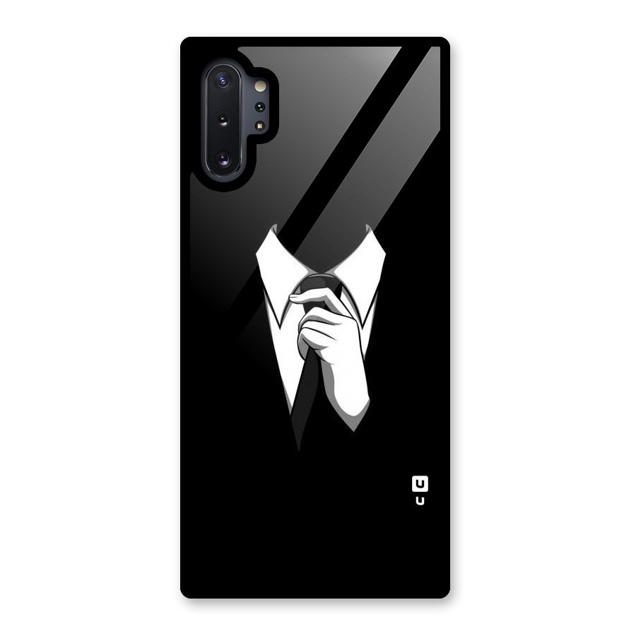 Faceless Gentleman Glass Back Case for Galaxy Note 10 Plus