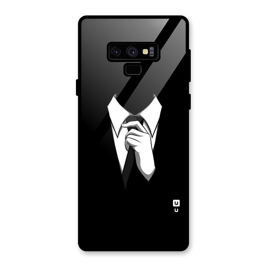 Faceless Gentleman Glass Back Case for Galaxy Note 9