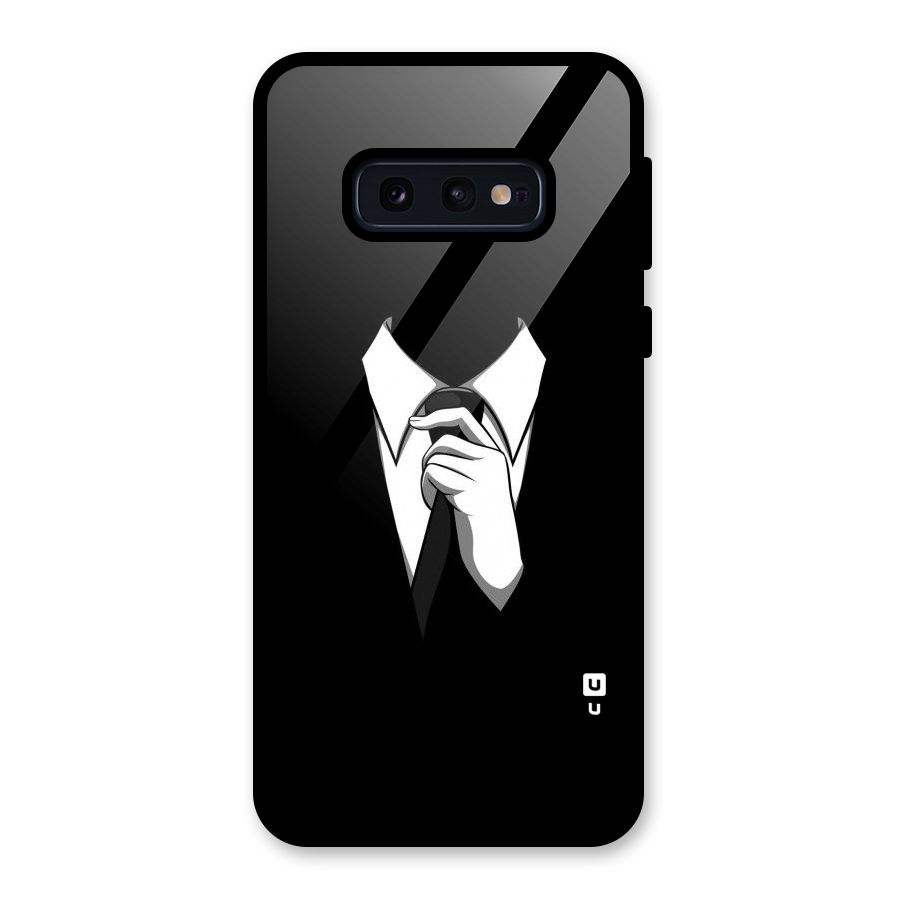 Faceless Gentleman Glass Back Case for Galaxy S10e
