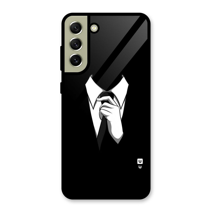 Faceless Gentleman Glass Back Case for Galaxy S21 FE 5G