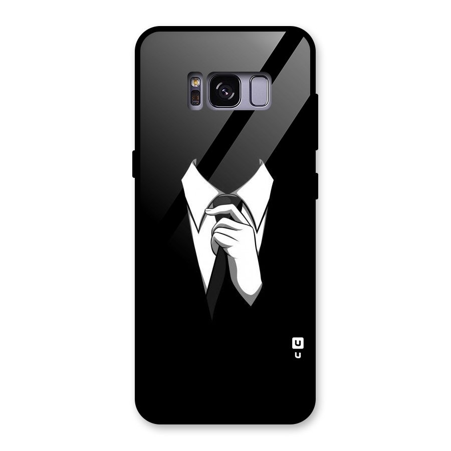 Faceless Gentleman Glass Back Case for Galaxy S8