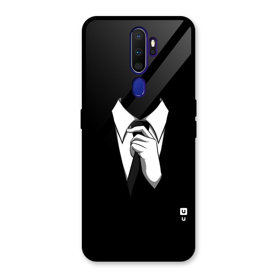 Faceless Gentleman Glass Back Case for Oppo A9 (2020)